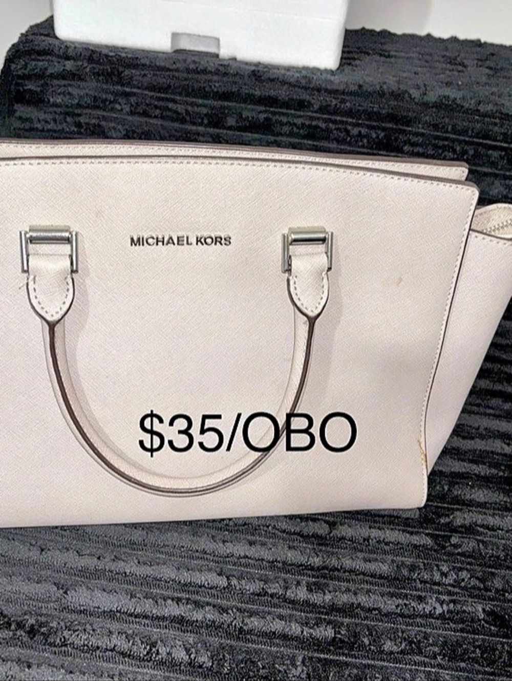 Michael Kors Selma Medium Saffiano Leather Satchel Pink